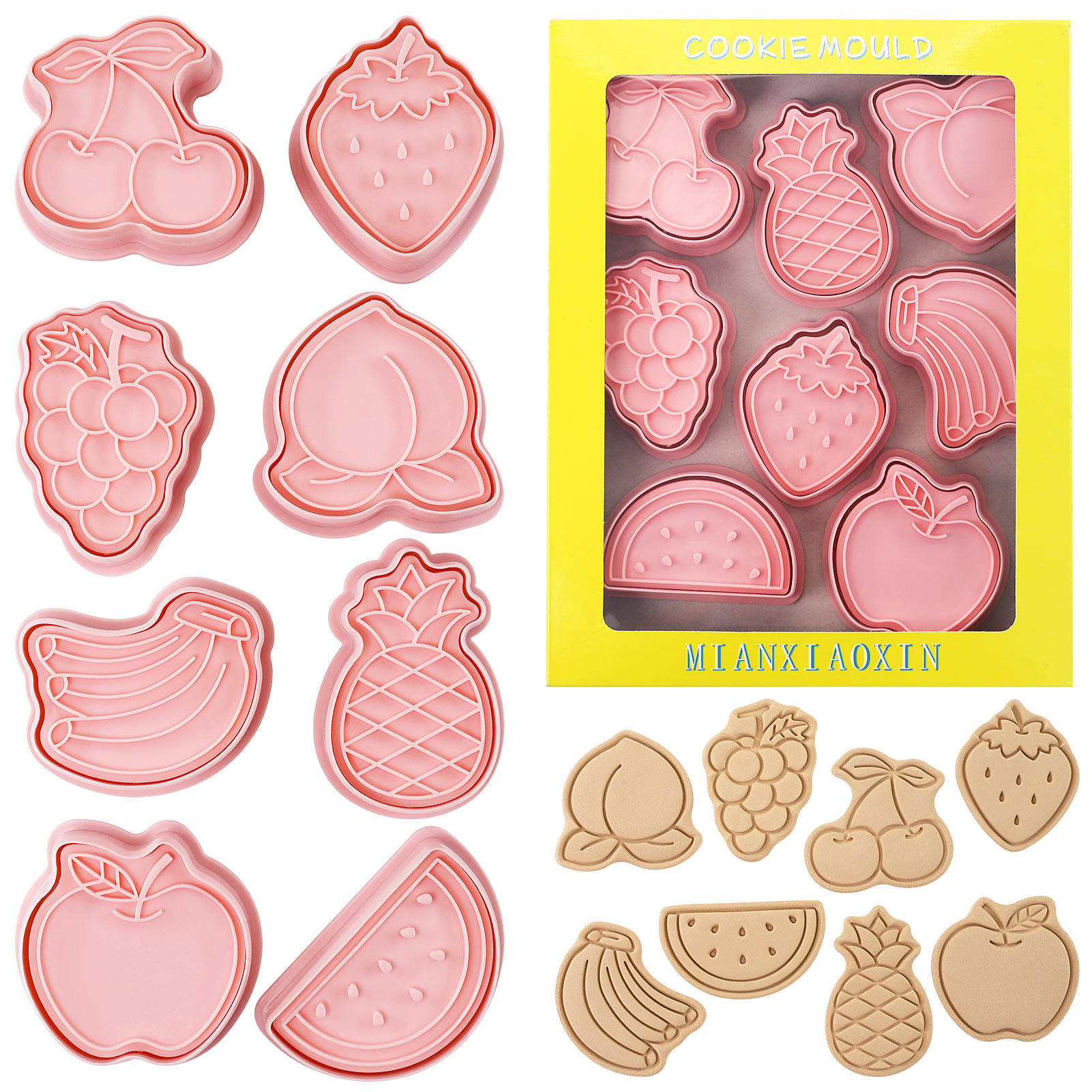 Kitchen Baking Cookies - 8 pezzi simpatici formine per biscotti