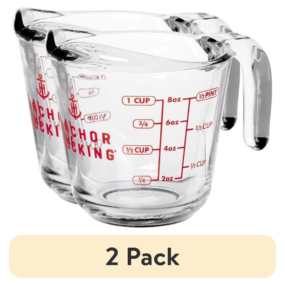 Kitchen Baking Cooking - Set di 2 misurini in vetro