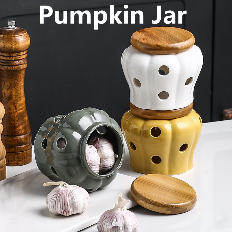 Kitchen Bank - Barattolo di zucca con coperchio Scavato