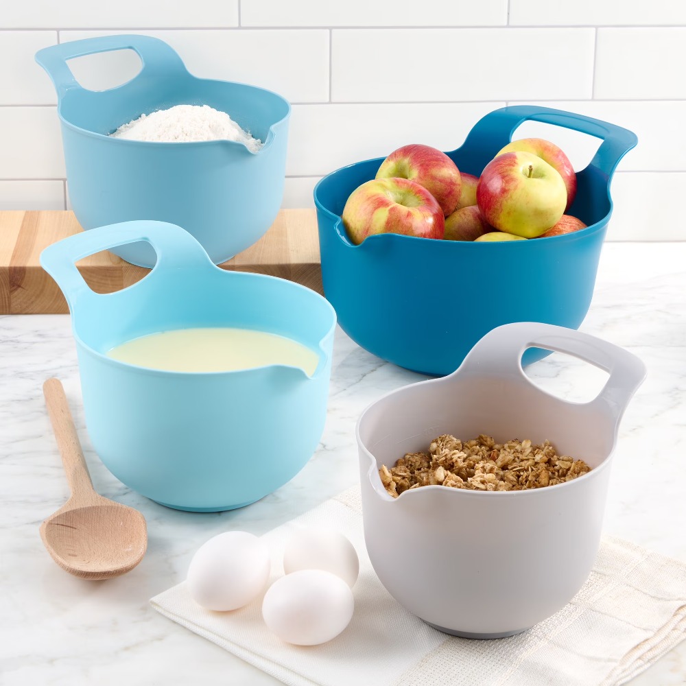 Kitchen Baking Utensils - Set di 4 Ciotole in Plastica