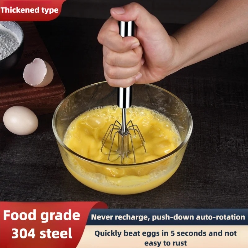 Kitchen Baking Mixer - Sbattitore per Uova in Acciaio Inox,