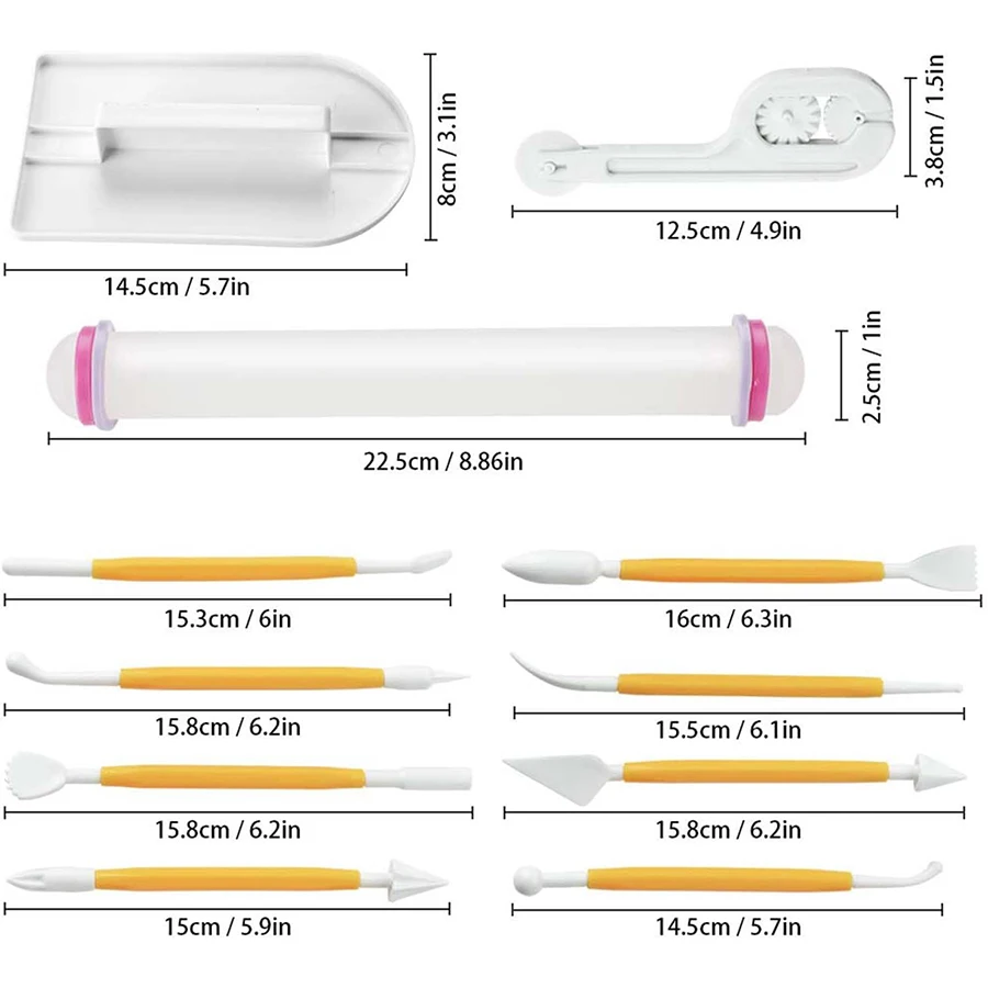 11 pezzi Set di strumenti per  - Fondant Smoother Set recensione e prezzo