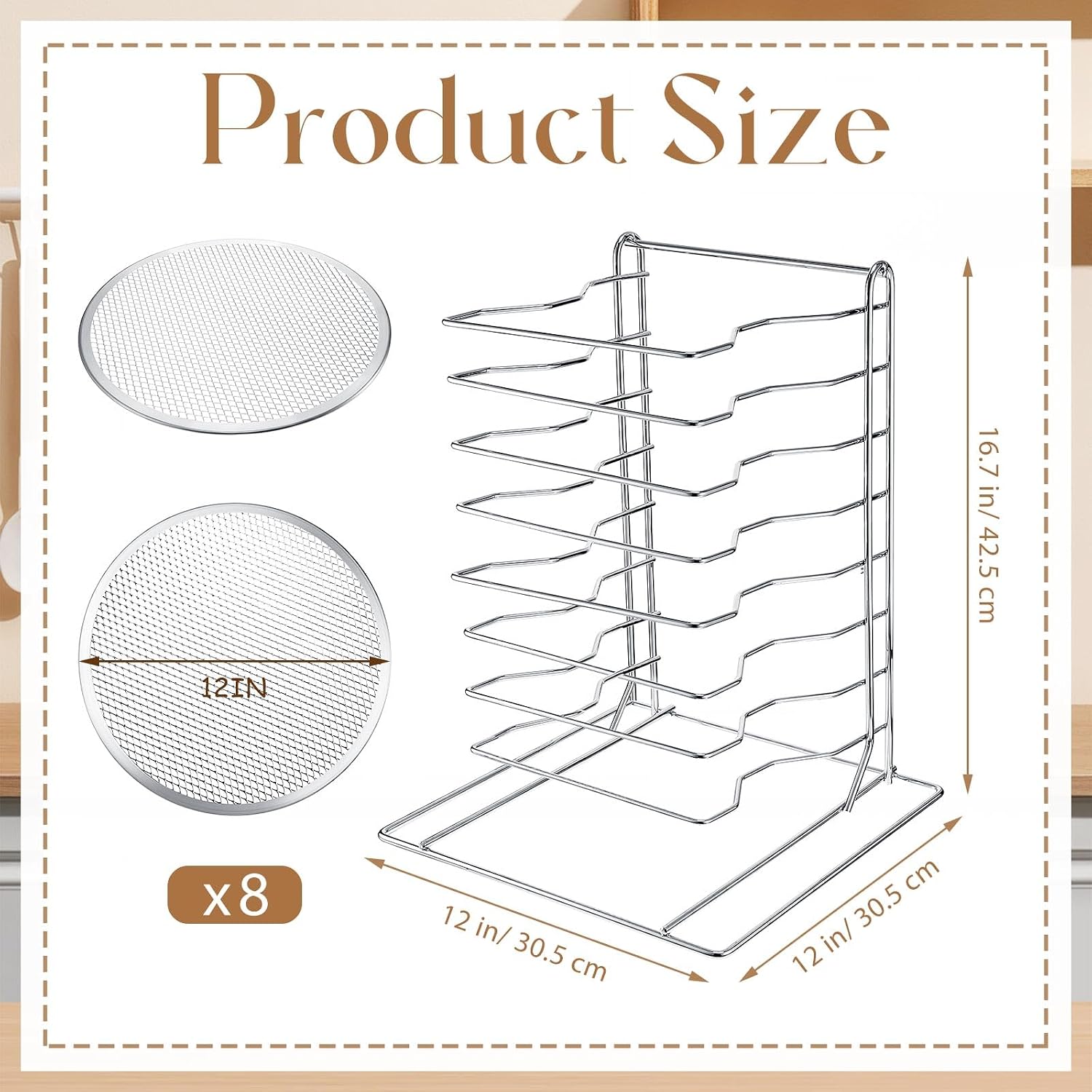 Supporto per pizza a 8 livelli - Kitchen Baking Pan recensione e prezzo