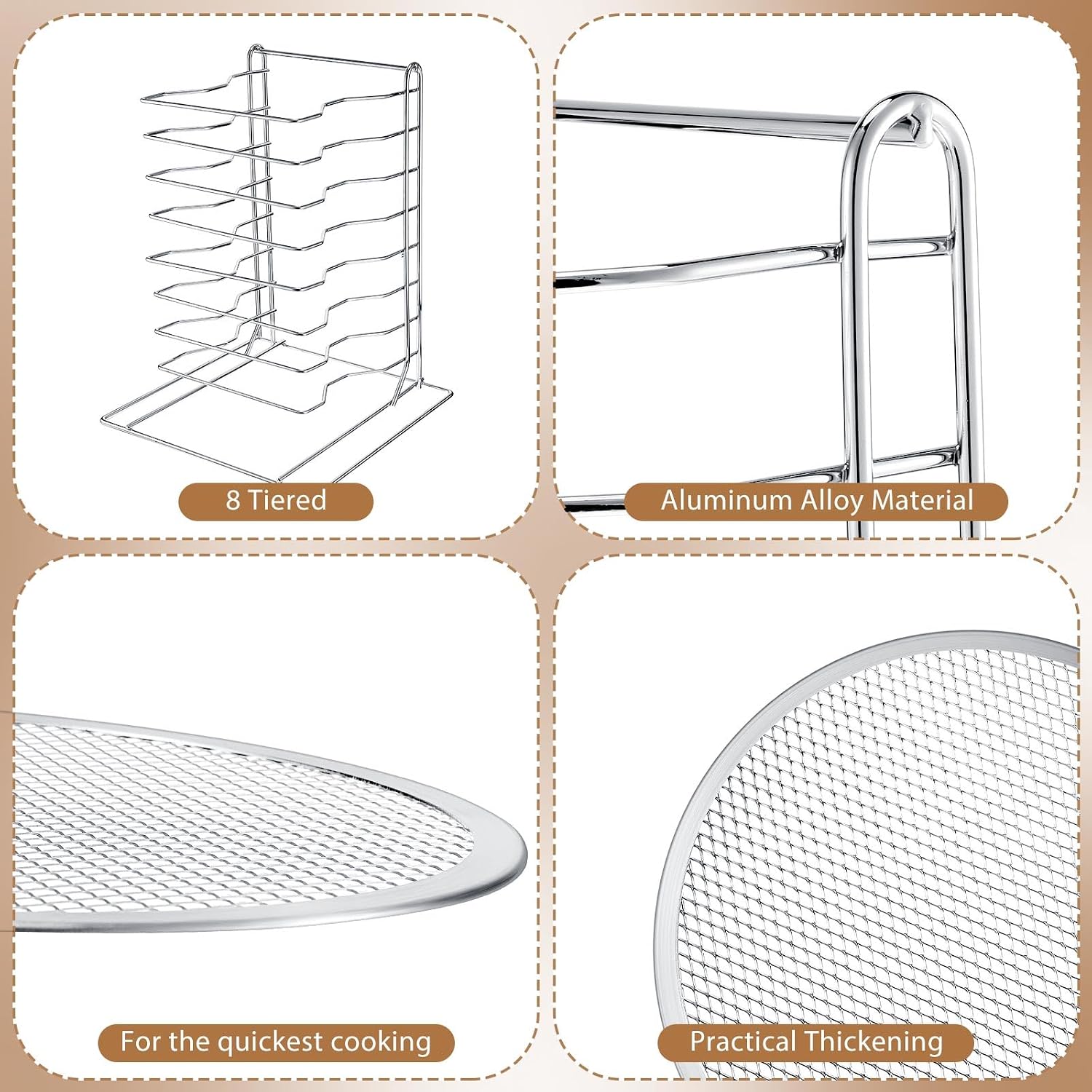 Supporto per pizza a 8 livelli - Kitchen Baking Pan recensione e prezzo