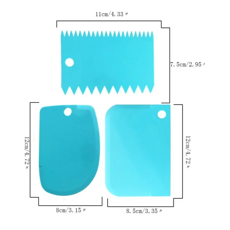 3 Pz/lotto Raschietto Crema Pi - Fondant Smoother Set recensione e prezzo